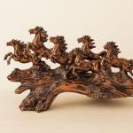 Seven Horses Metal Art Sculpture – Vastu Decor for Home Office | Galloping Horse Wall Hanging | Positive Energy Gift