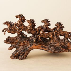 Seven Horses Metal Art Sculpture – Vastu Decor for Home Office | Galloping Horse Wall Hanging | Positive Energy Gift