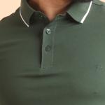 Mens Premium Mercerised Pique Polo Neck Half Sleeve T-shirt