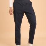 BERRYBLUES Premium 100% Cotton Twill Midrise Six Pockets Cargo Pants - Navy