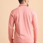 Mens Premium Mercerised Pique Polo Neck Full Sleeve T-Shirt
