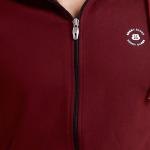 BERRYBLUES Premium Men's Fleece Full Sleeve Hoody Sweat Shirt - Maroon