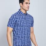 Image	Digital Printed Premium Stretchable Polo Neck Half Sleeve T-Shirt - Royal Blue