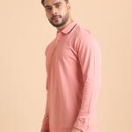 Mens Premium Mercerised Pique Polo Neck Full Sleeve T-Shirt