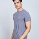 BERRYBLUES Mens Nylon Athleisure Round Neck T-Shirt