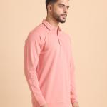 Mens Premium Mercerised Pique Polo Neck Full Sleeve T-Shirt