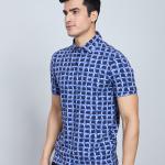 Image	Digital Printed Premium Stretchable Polo Neck Half Sleeve T-Shirt - Royal Blue