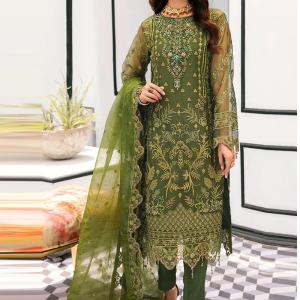 Organza Salwar Suit With Dupatta
