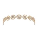 Trendy Tash Designer Gold Plated White Kundan Studded Maatha Patti/Sheeshphool/Sheeshpatti for Women & Girls