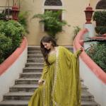 Designer Readymade Top-Sharara-Dupatta  Sequins Embroidered Chinon Suit