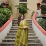 Designer Readymade Top-Sharara-Dupatta  Sequins Embroidered Chinon Suit