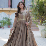 Elegant 15 Meter Anarkali Gown With Heavy Work Duppatta