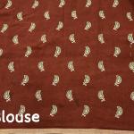 Ajrakh Style Printed Soft Cotton Feel Saree + Blouse with Zari Woven Border, Ajrakh Print,Full length 6.30 meters, Perfect for special Event